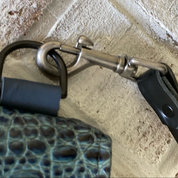 Cowhide Wristlet Clutch Leather Cowhide Zipper Embossed Leather Crossbody bag - Picture 6 of 11